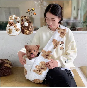 Diseñador de cuidado de perros de lujo portador de mascotas Sling bolso al aire libre silla gato tomar teléfono accesorios de decoración para fiestas artículos de regalo