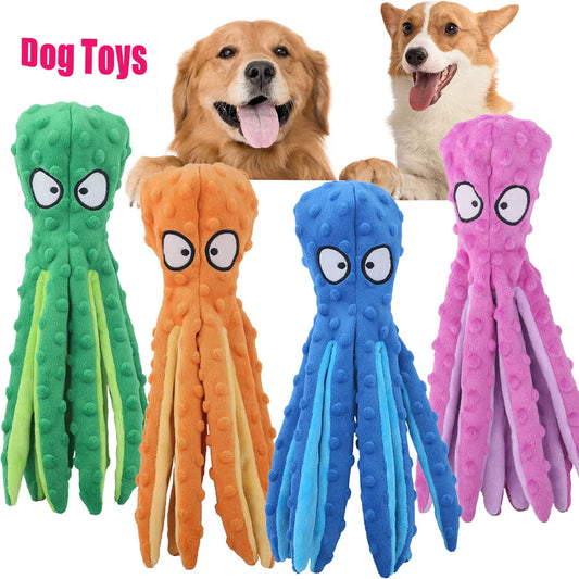 Juguete de peluche para mascotas, gato de juguete, perro, voz, pulpo, cáscara, rompecabezas, juguete interactivo resistente a mordeduras, limpieza de dientes de perro, juguete para masticar, suministros para mascotas