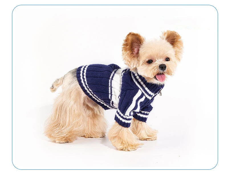 Ropa para mascotas, Otoño Invierno, ropa para perros pequeños y medianos, ropa cálida con cremallera para gatos de peluche, cárdigan para cachorros, estilo de moda, novedad de 2023