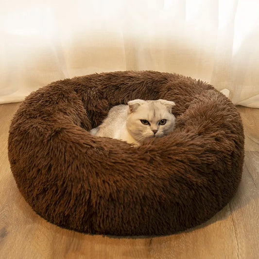 Winter Warm Sofa Pet Dog Bed Comfortable Donut Cuddler Round Dog Kennel Ultra Soft Washable Dog and Cat Cushion Bed