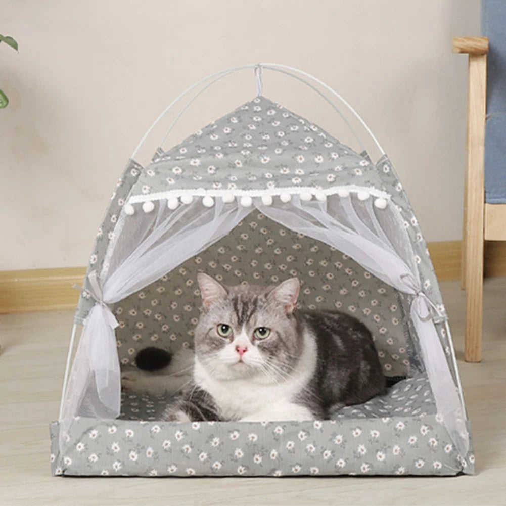 Lit de tente pour chat, maison pour animal de compagnie, hamac confortable et fermé avec sols, maison pour chat et petit chien, lits apaisants pour petite maison pour animal de compagnie