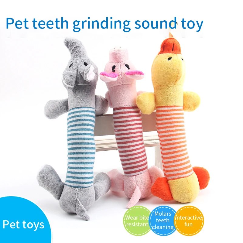 Juguete para perros juguete de peluche con chirrido para perros, suministros aptos para todos los cachorros, juguete con sonido de mascota, divertido y duradero, Molar para masticar, lindo juguete, suministros para mascotas