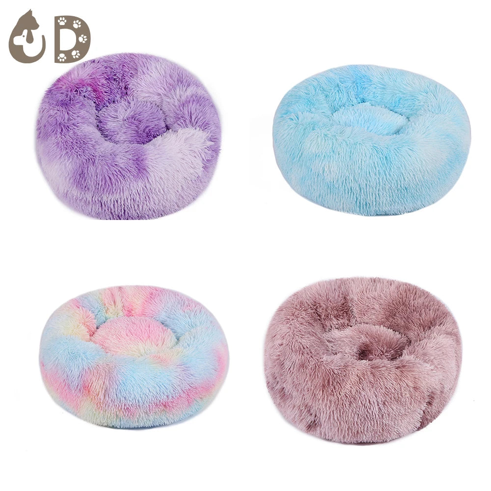 Cama para Gato, cojín cómodo, Donut, perrera redonda de felpa, cama nido para perro, cama lavable Ultra suave para invierno, cama para mascotas para perros y gatos