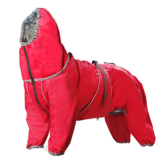 Chubasquero para perros grandes, suave, transpirable, a prueba de nieve, resistente al viento, chaqueta de lluvia para mascotas, abrigo impermeable de seguridad para perros al aire libre con patas