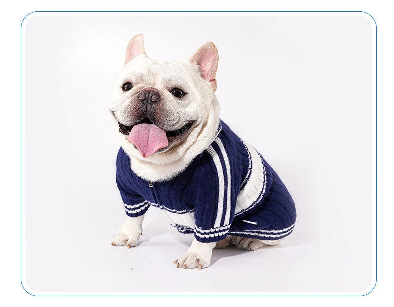 2023 New Pet Clothes Autumn Winter Small Medium Dog Clothes Teddy Cat Warm Zipper Clothing Puppy Cardigan Fashion Style