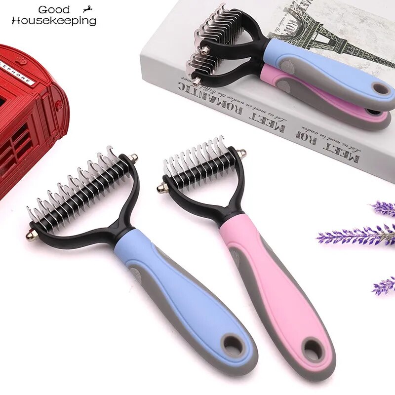 Pets Fur Knot Cutter Dog Grooming Shedding Tools Pet Cat Hair Removal Comb Brush Double sided Pet Products Suppliers Accessories