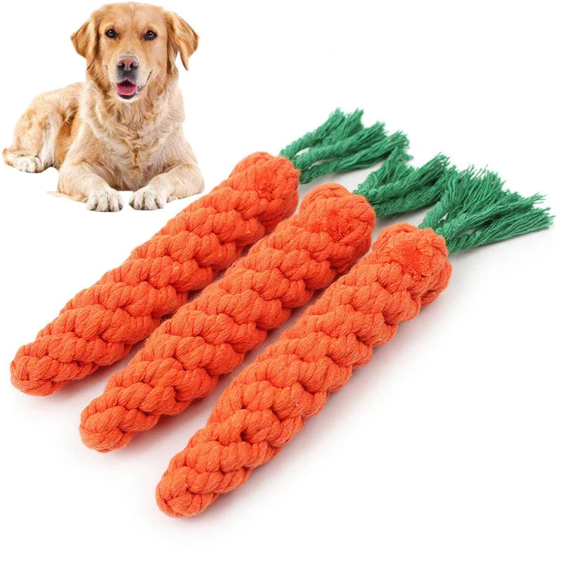 Jouet tressé amusant et interactif pour chien, 1 pièce, Durable, avec boule de corde à nœud et haltère en corde de coton pour le nettoyage et la mastication des dents