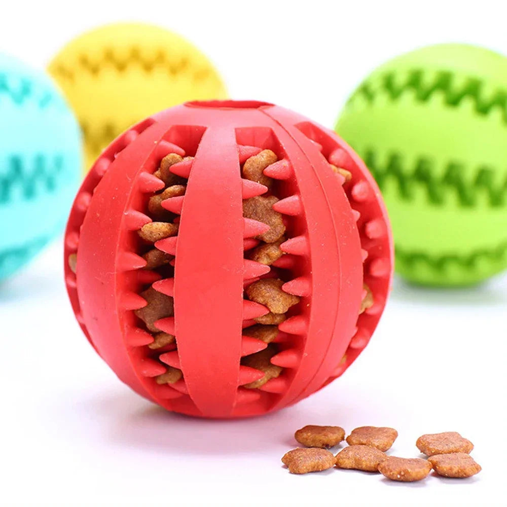 Juguete para perros de 5cm, pelotas de goma interactivas para perros pequeños y grandes, juguetes para masticar cachorros y gatos, Limpieza de dientes para mascotas, pelota indestructible para perros