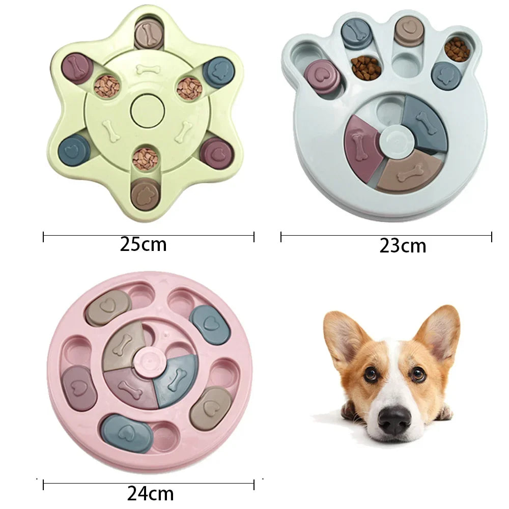 Jouets Puzzle pour chiens, gamelle pour ingestion lente, interactif, augmentation du qi, distributeur de nourriture, antidérapant, bol à manger lentement, jeux de nourriture pour chiens et chats