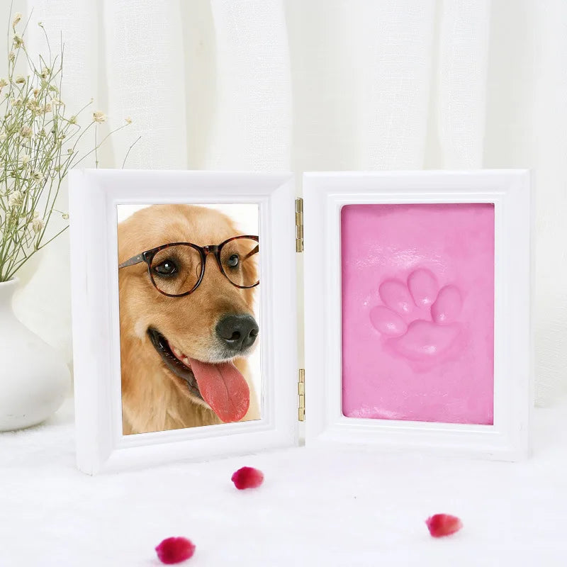 Huella de perro mascota, huella manual, almohadilla de impresión segura y no tóxica, marco de fotos conmemorativo de gato, accesorios para mascotas