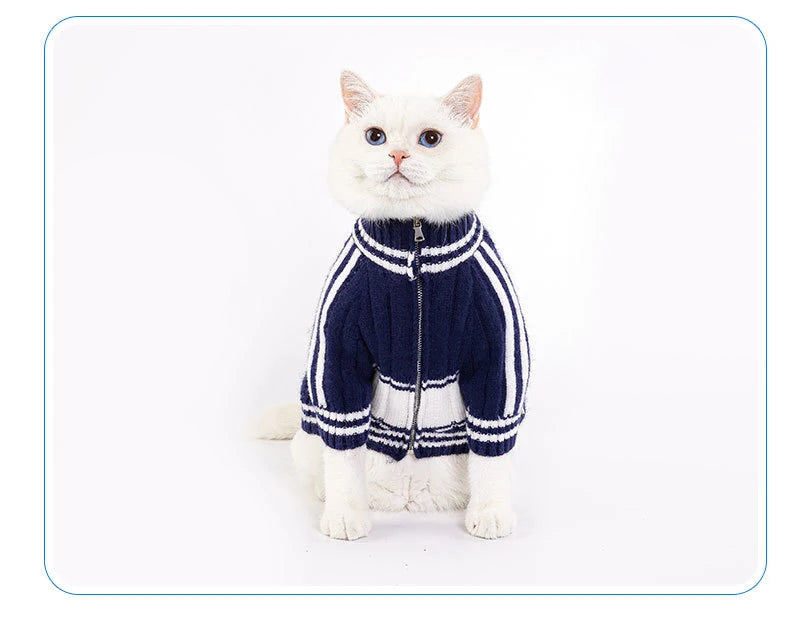 2023 New Pet Clothes Autumn Winter Small Medium Dog Clothes Teddy Cat Warm Zipper Clothing Puppy Cardigan Fashion Style