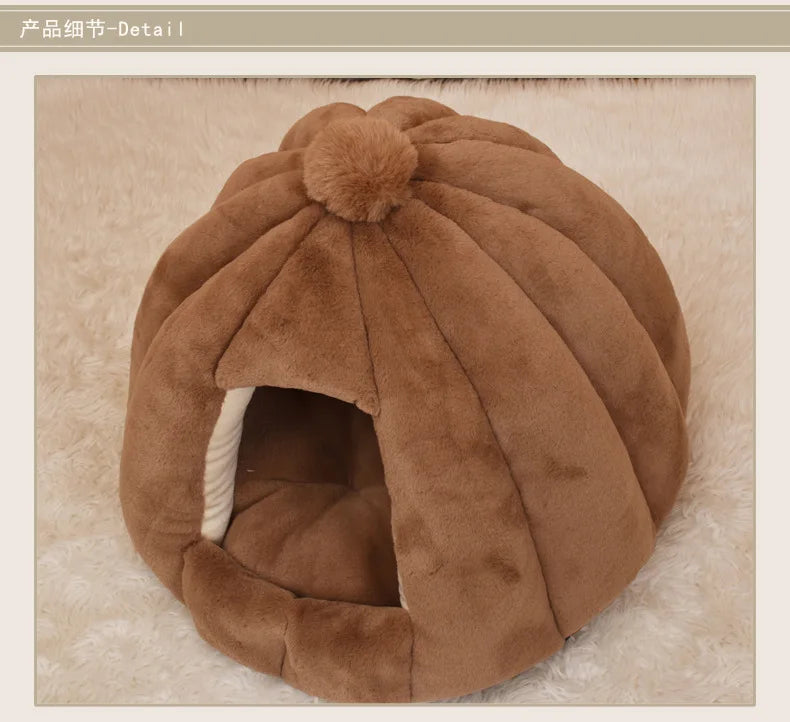 Warm Comfort Cat Bed In Winter Bed For Cats Cat House Dog Sofa Pet Little Mat Cozy Deep Cave Indoor Nest Pet Cat