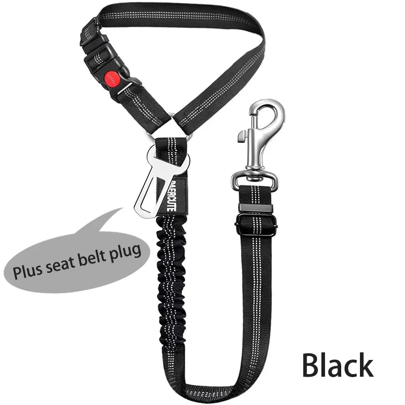 Ceinture de sécurité deux en un pour chien, ceinture de sécurité pour voiture et animal de compagnie, peut être ajustée pour les accessoires pour animaux de compagnie, collier pour chat et chien