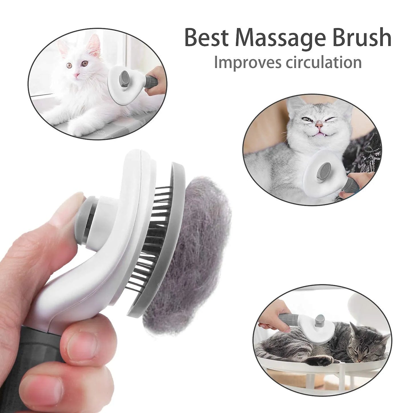 Peine para mascotas, peine con aguja de acero inoxidable, depilación para perros y gatos, limpieza del cabello flotante, belleza, cuidado de la piel, cepillo de limpieza para perros y mascotas, accesorios