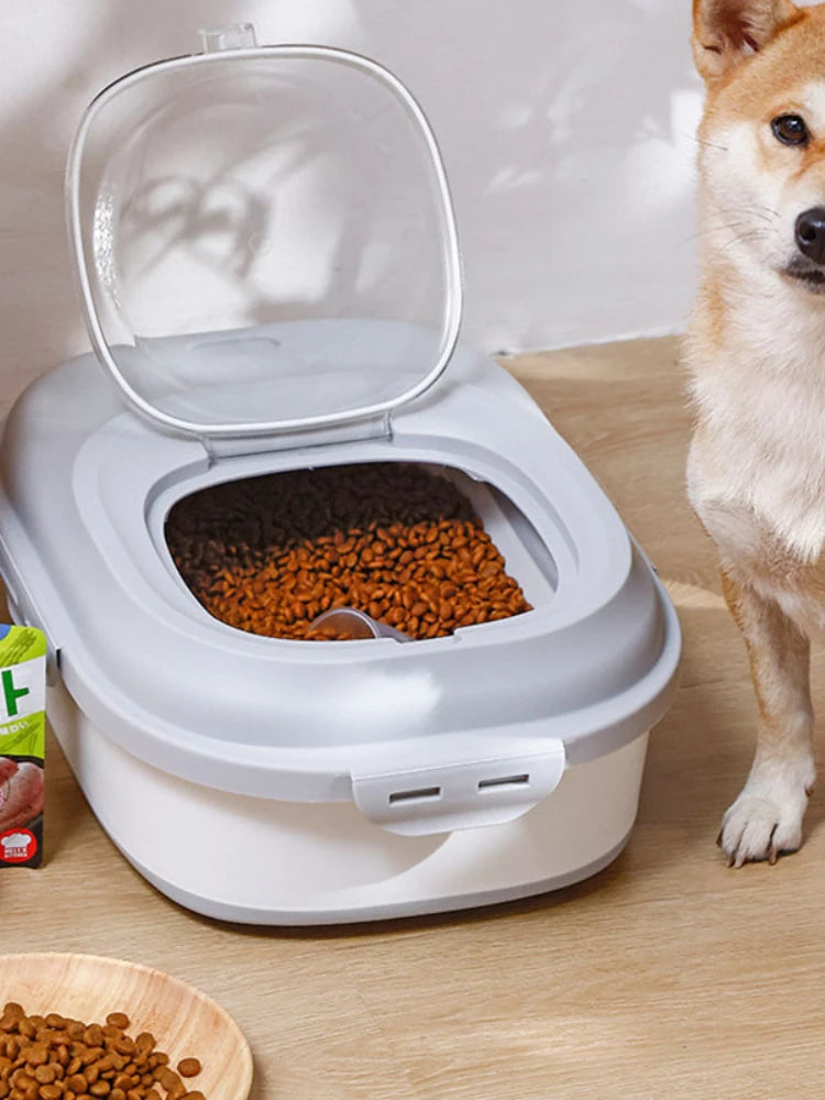 Contenedor de almacenamiento de alimentos para mascotas, plegable, de gran capacidad, hermético, para perros y gatos, almacenamiento de alimentos secos, cubo sellado, accesorios para mascotas a prueba de insectos