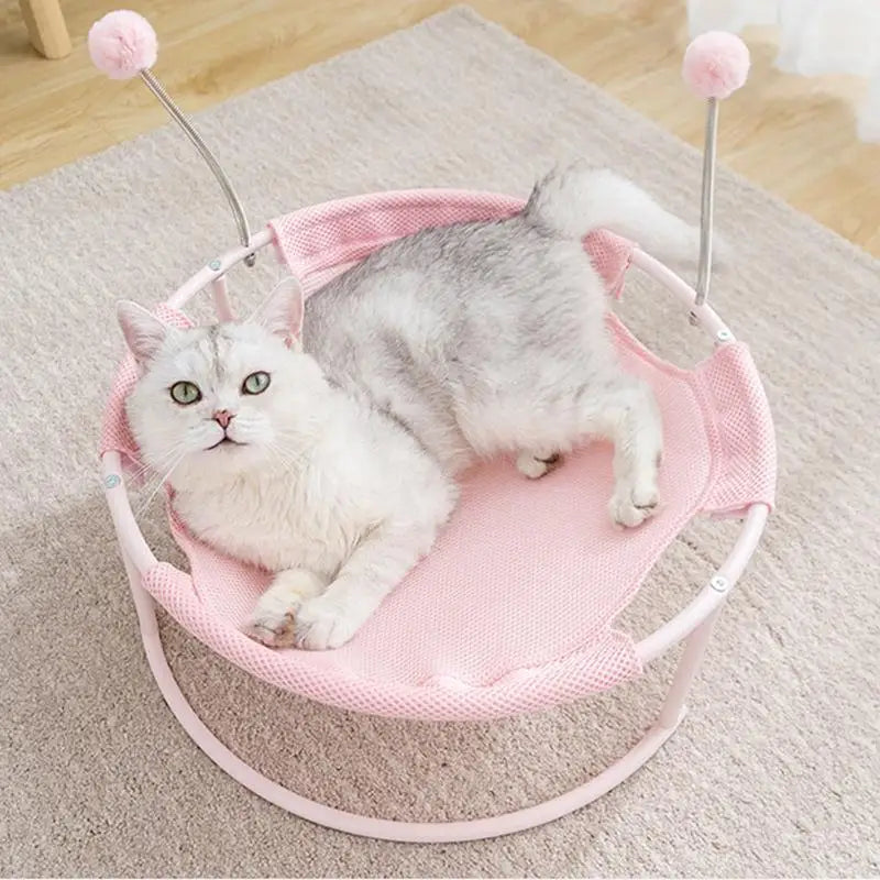 Cama de Gato para mascotas, hamaca extraíble y lavable, cama de princesa para gatos, cuna reclinable, suministros para gatos, superventas