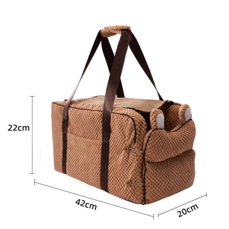 Sac à dos chaud d'hiver pour animaux de compagnie, sac à main Portable pour l'extérieur, porte-chat, chiot, petit chien, siège de voiture, articles mignons pour animaux de compagnie, chaton