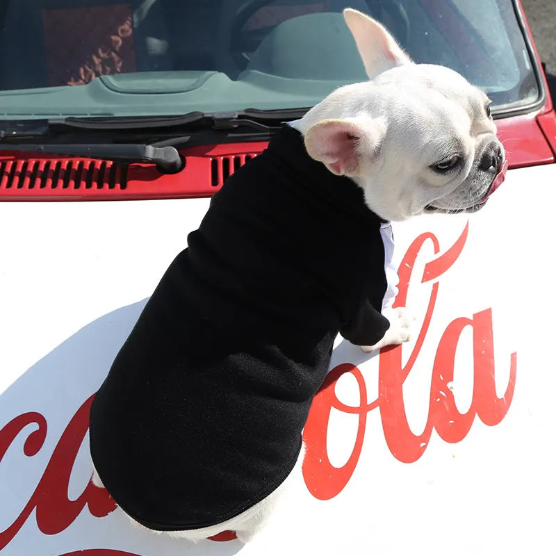 Chaqueta de béisbol para perros, ropa de invierno para perros pequeños y medianos, chaleco para cachorros, sudadera para Bulldog Francés, abrigo para Pug Chihuahua, estilo de moda