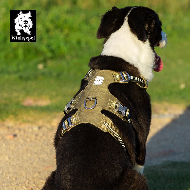 Winhyepet Dog Harness Back-Slip No Pull Cloth 3M Reflective for Large Medium Small Pet Puppy Accessories