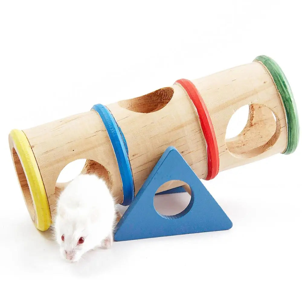 Hamster jouets en bois coloré drôle balançoire souris Chinchilla gerbille hérisson Cage maison accessoires pour animaux de compagnie