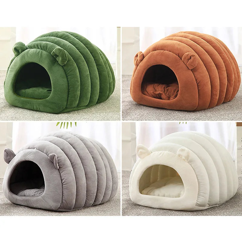 Nid pour chat, maison chauffante, nid pour chiot, automne et hiver, lit semi-fermé pour animal de compagnie, nouvel arrivage