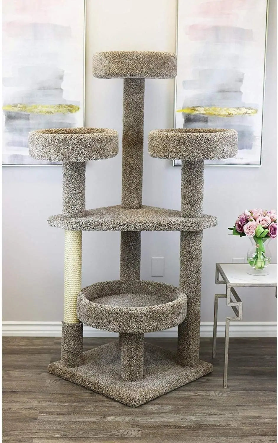 Main Coon Cat Tower Cat Tree Cepillo para mudar mascotas Cepillo para perros y gatos Cama de juguete