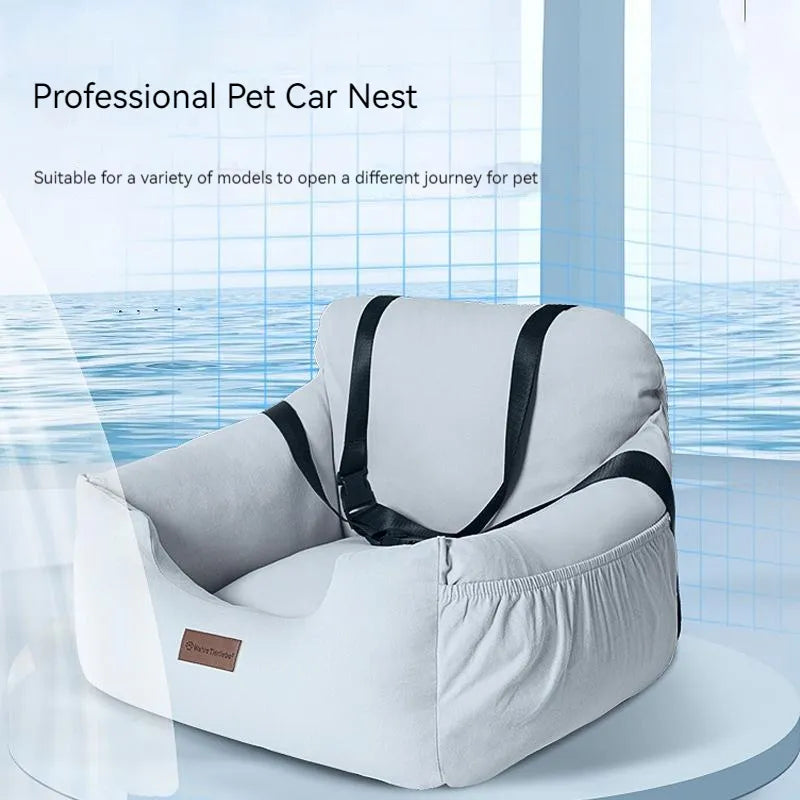 Pet Car Seat Sofa Safety Non-slip Semi-enclosed Cat Puppy Pad Detachable Pet Nest Dog Car Seat Cover Pet Car Travel Supplies Bag Bed