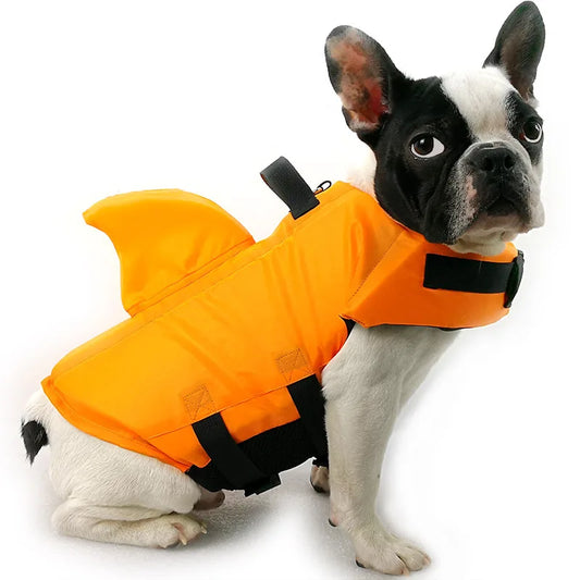 Puppy Rescue Dog Life Vest Summer Shark Pet Life Jacket Dog Clothes Dogs Swimwear Pets Swimming Suit  Accessories