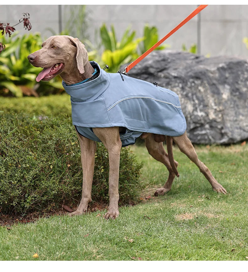 Chaqueta impermeable para perros grandes, forro polar Flexible en el pecho, chaquetas para perros de exterior, abrigo reflectante de seguridad para mascotas