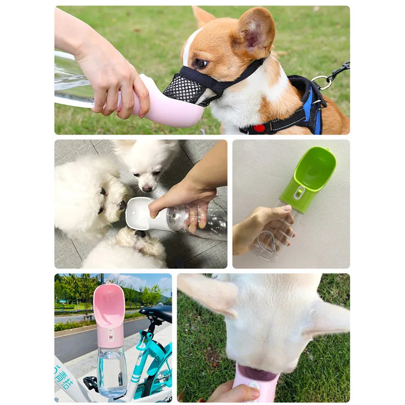 Bouteille d'eau pour chien, bol d'alimentation Portable, bouteille de nourriture pour animaux de compagnie, voyage en plein air, bols pour chiens, bol d'eau pour chiens