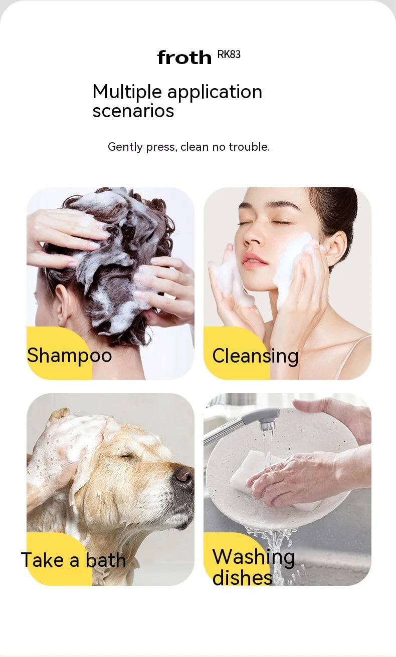 Cat Dog Bathing Electric Foamer Usb Charging Automatic Soap Dispenser Foam Machine Pet Cleaning Beauty Accessories