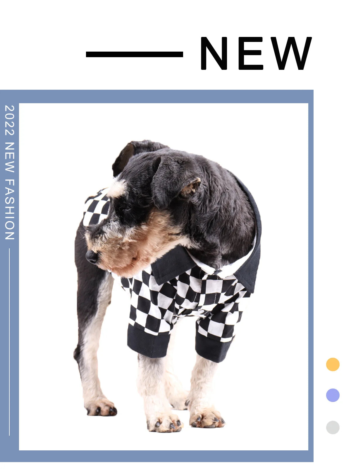 Spring Summer Pet Dog Clothes Black & White Checker Pattern Dog Shirt for Small Dogs Boy Soft Breathable Fashion Puppy Clothing Fashion Style