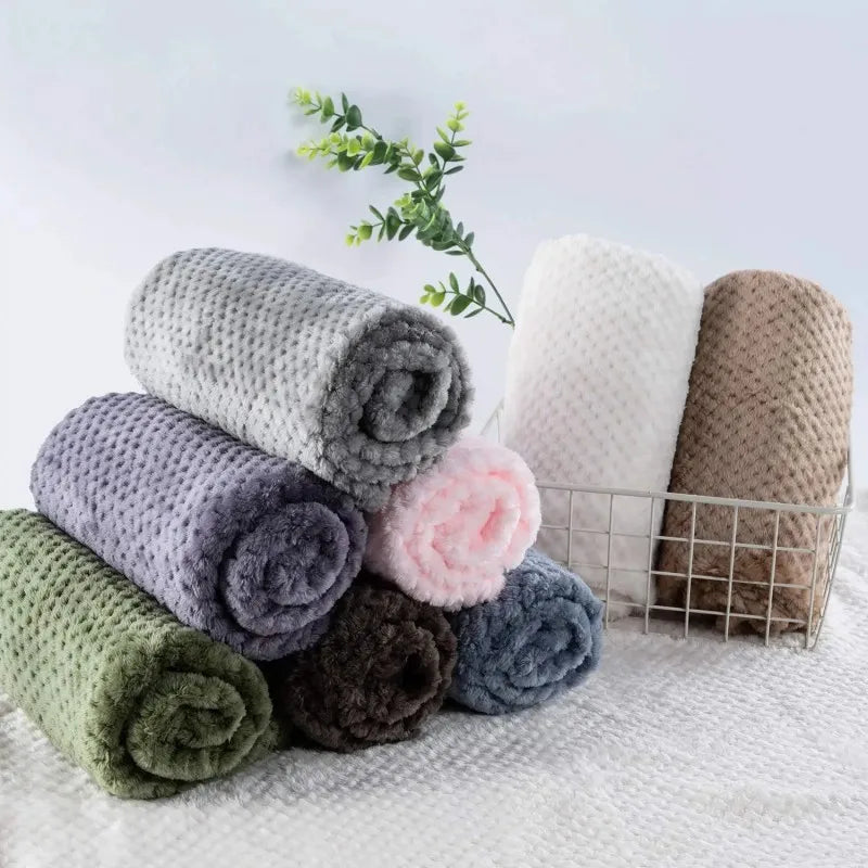 Couvertures chaudes et douces pour chiots, petits, moyens et grands chiens, polaire, chaton, chats, en peluche, pour lit, canapé, fourniture de couverture