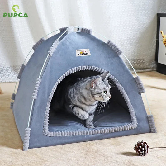 PUPCA animal chat tente grotte cabane chat maison de sommeil pour chaton chiot parc Cage panier chat Nesk chenil petit chien maison lit Chihuahua