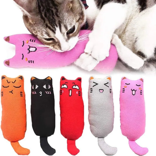 Juguete con hierba gatera con sonido de crujido, producto para gatos, lindos juguetes para gatos, molienda de dientes, juguete de peluche de gato, almohada para el pulgar, accesorios para mascotas