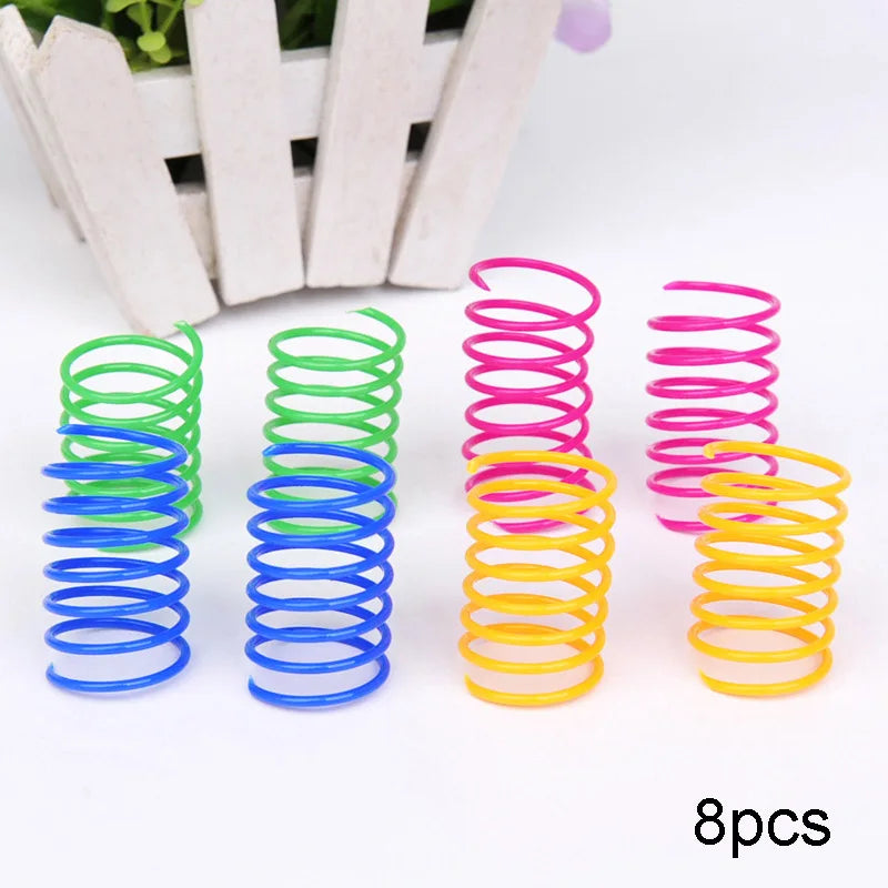 Ressorts en spirale pour chaton, jouets pour chat, jauge Interactive, jouet à ressort coloré, jouet pour animaux de compagnie, produits pour animaux de compagnie