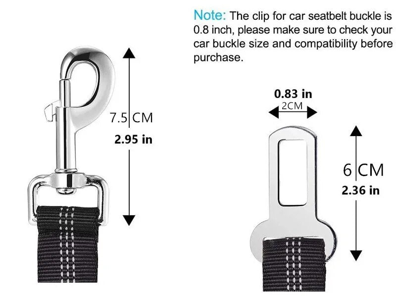 Ceinture de sécurité deux en un pour chien, ceinture de sécurité pour voiture et animal de compagnie, peut être ajustée pour les accessoires pour animaux de compagnie, collier pour chat et chien