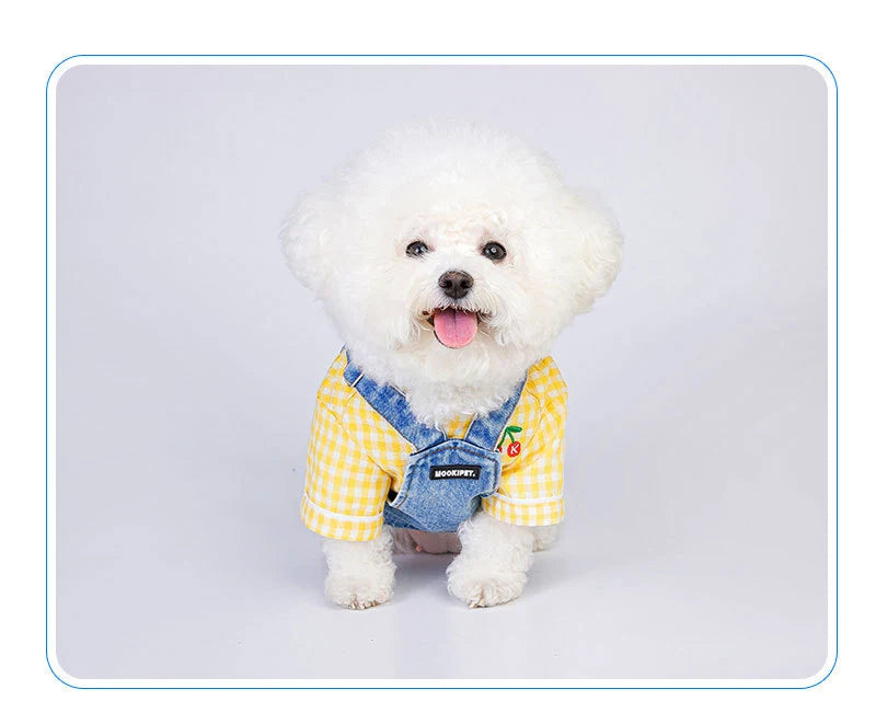 100% Cotton Dog Denim Vest Cat Sleeveless Coverall Spring Summer Puppy Clothing Fashion Style