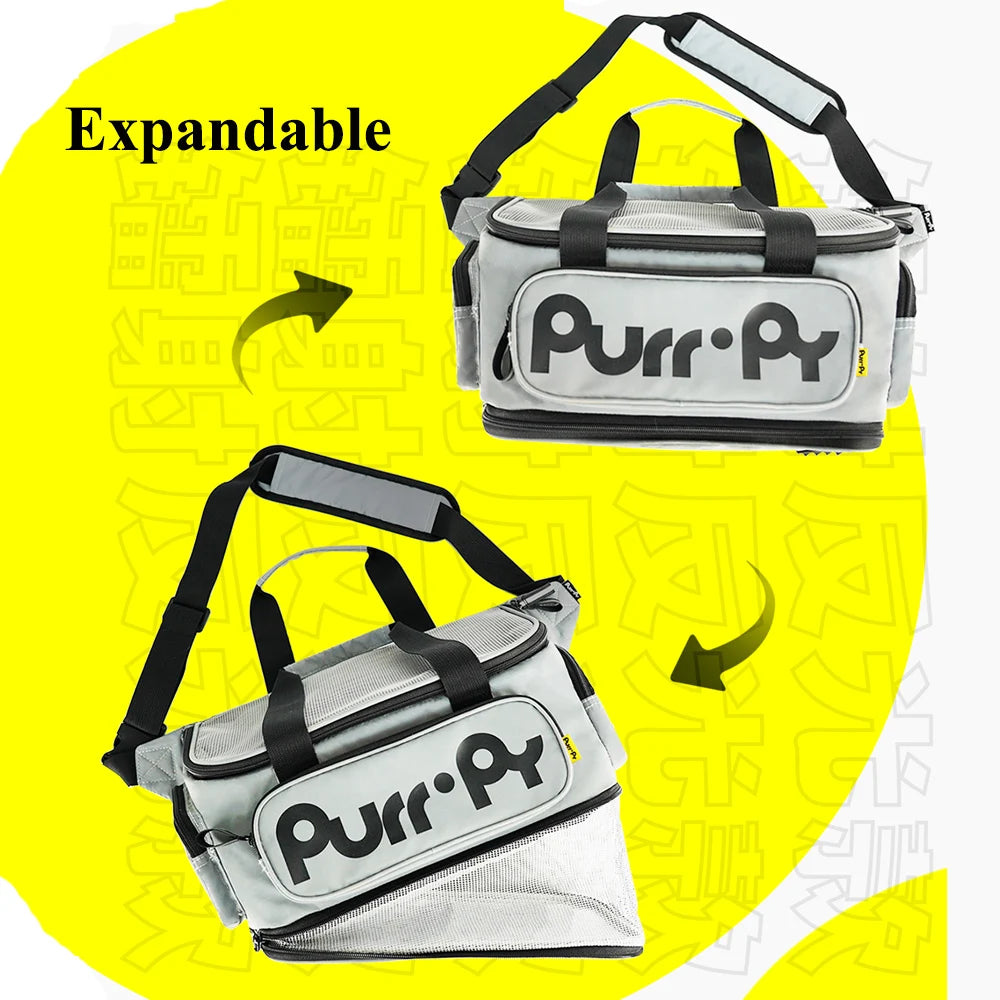 Cat Sling Bag Breathable Expandable Chest Pet Carrier for Cats Small Dogs Hands-Free Puppy Backpack for Traveling Hiking Camping