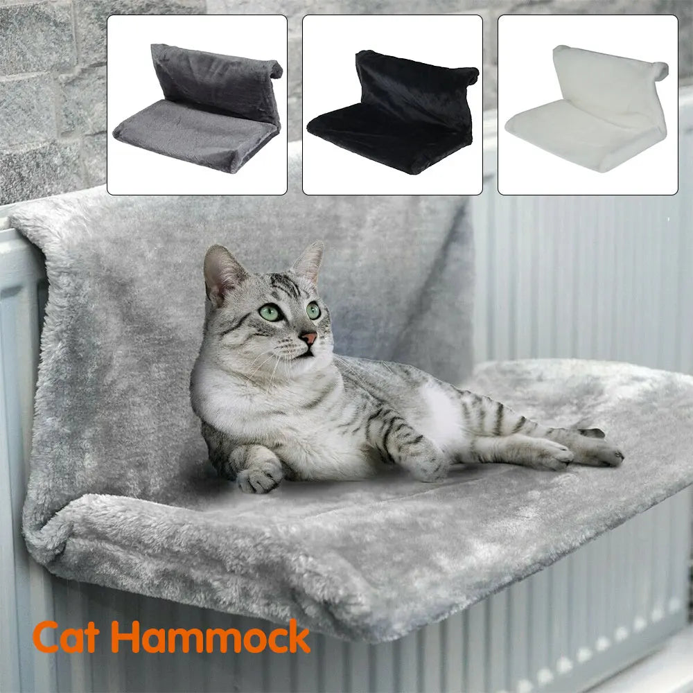 Cat Pet Animal Hanging Luxury Radiator Bed Warm Fleece Basket Cradle Hammock Metal Iron Frame Cat Radiator Bed