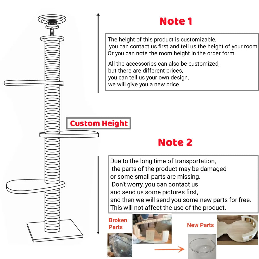 Árbol para gatos de piso a techo, torre para gatos, gatito ajustable, condominio de varios niveles con poste rascador, hamaca, centro de actividades para gatos, juguete