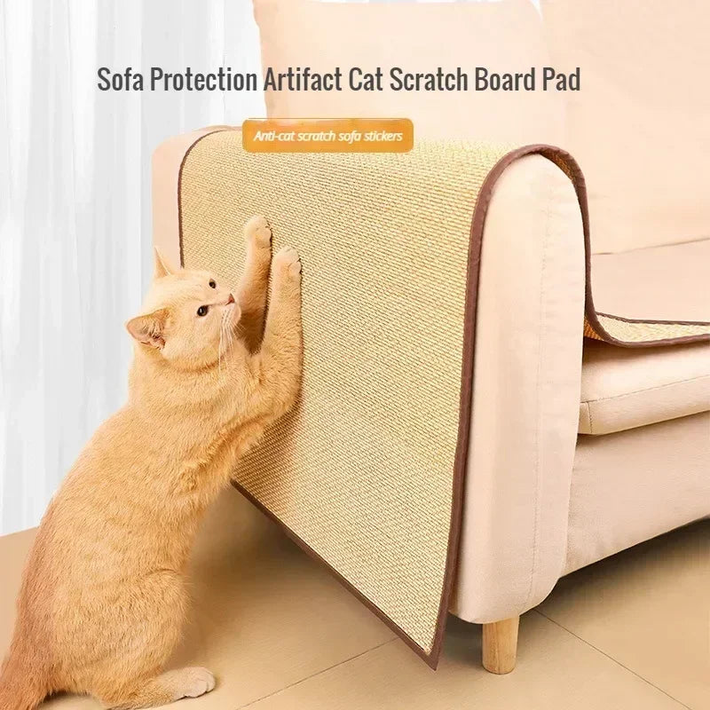 Strong Bamboo Cat Scratch Mat Wall Sofa Protection Cat Scratch Board Pad Cat Paws Sharpen Mats Massage Self Wear-resistant Mat