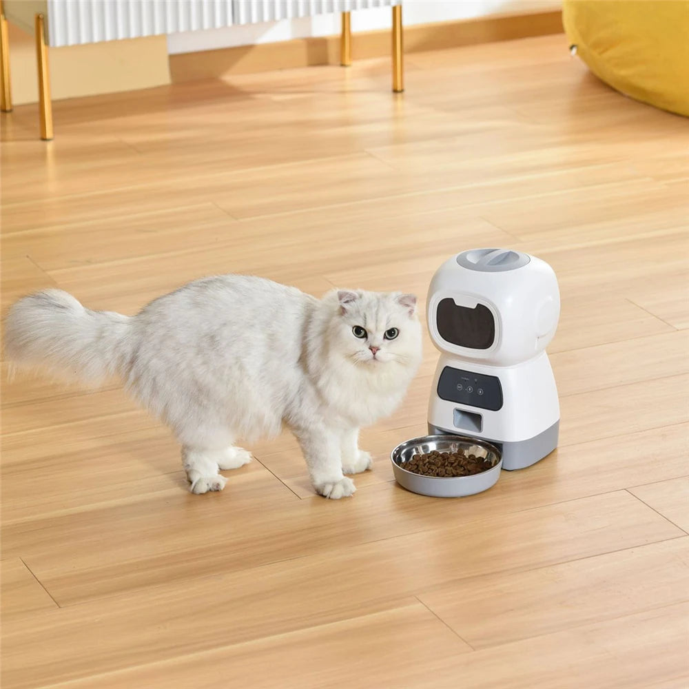 3.5l Bol Automatique Pour Animal De Compagnie Distributeur De Nourriture Intelligente Pour Chien Chat Bol Minuterie Robot Alimentation Pour Animaux De Compagnie Mangeoire Automatique Pour Chien