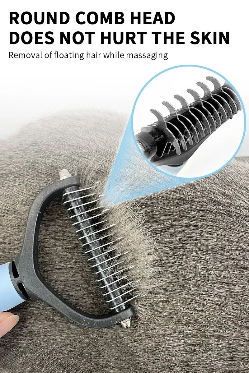 Pets Fur Knot Cutter Dog Grooming Shedding Tools Pet Cat Hair Removal Comb Brush Double sided Pet Products Suppliers Accessories