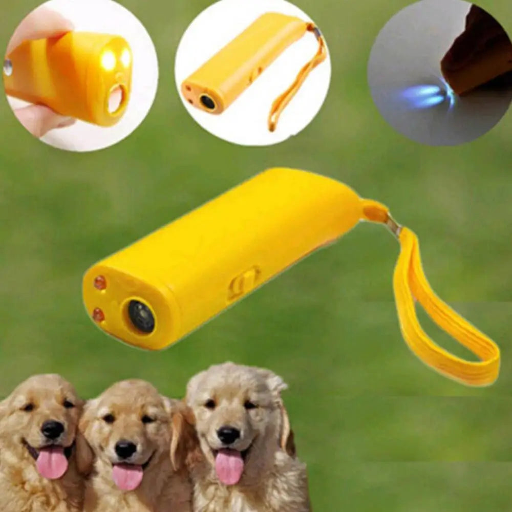 Répulsif 3 en 1 pour chiens, dispositif Anti-aboiement, dispositif ultrasonique, contrôle des aboiements, fournitures d'entraînement avec lampe de poche LED, produits pour chiens