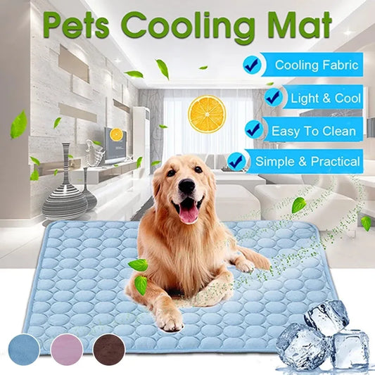 Estera refrescante para perros, manta de verano para perros, manta para gatos, sofá, cama de perro transpirable, lavable de verano para perros pequeños, medianos y grandes