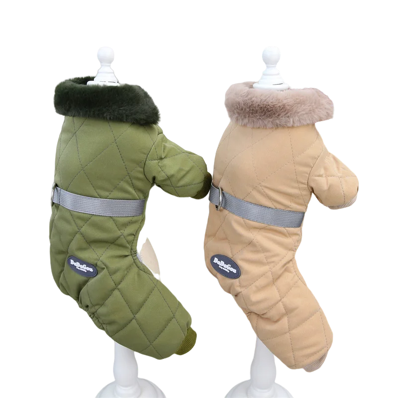 Mono grueso y cálido para perros, ropa de invierno para perros de compañía, abrigo para Chihuahua, Sudadera con capucha impermeable, monos para cachorros, chaqueta para caniche, ropa para mascotas