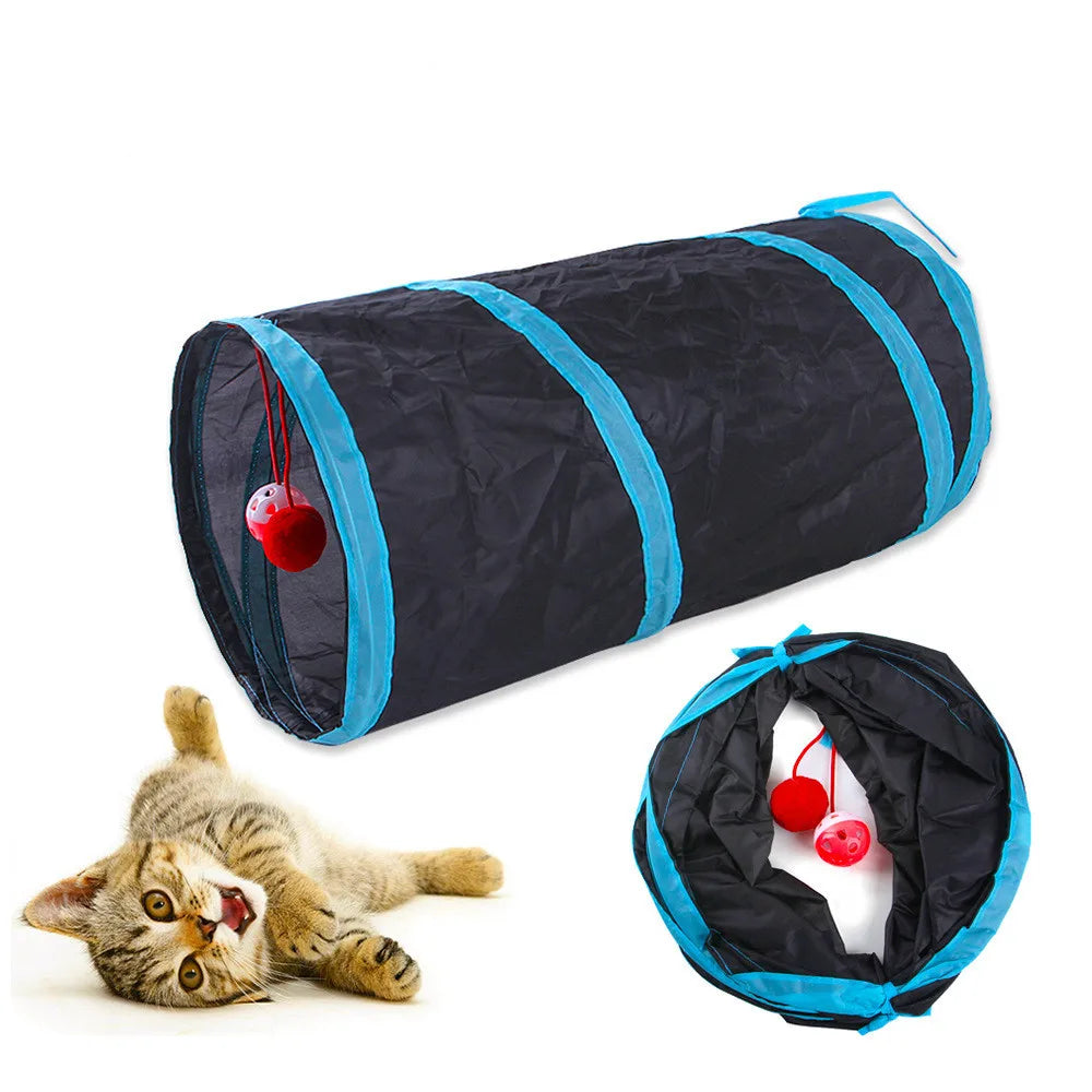 Tunnel pour chat, fournitures pour animaux de compagnie, Tunnel de jeu ST Pass pliable, jouet pour chat, baril de forage respirant pour papier fort d'intérieur