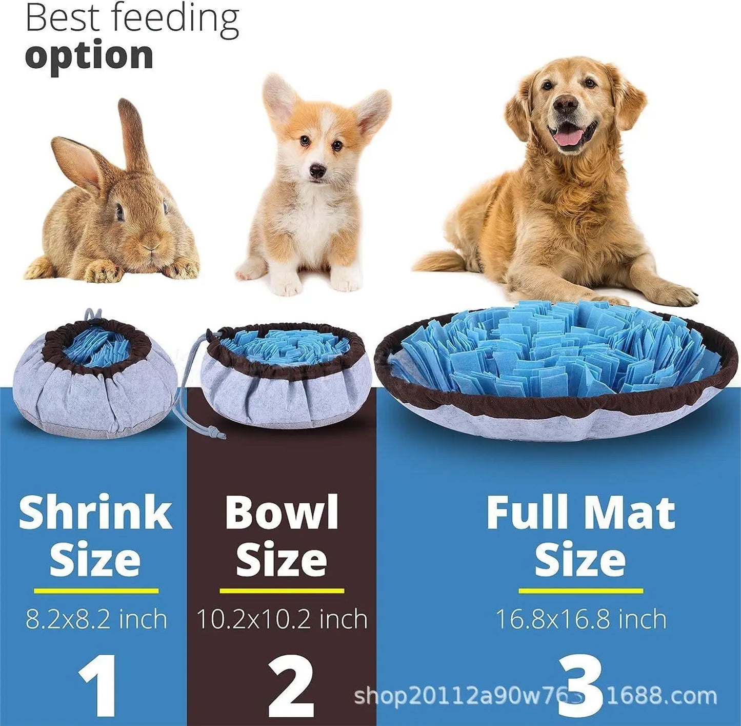 Treinamento de Pad de cheiro de animais de estimação de alimentos lentos Puzzle de comida Dog Toys Dog Hiding Food Consumes Phys