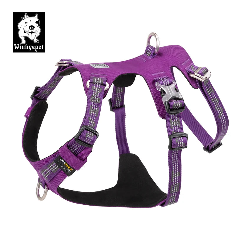 Winhyepet Dog Harness Back-Slip No Pull Cloth 3M Reflective for Large Medium Small Pet Puppy Accessories